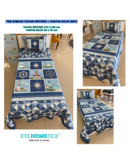 ETEHOMETEX TEK KİŞİLİK KAPİTONELİ YATAK ÖRTÜSÜ ANCHOR 8696474231839